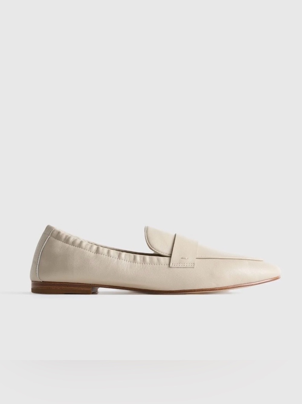 Quince Almond Italian Leather Slip-On Flats Sz 8 EUC